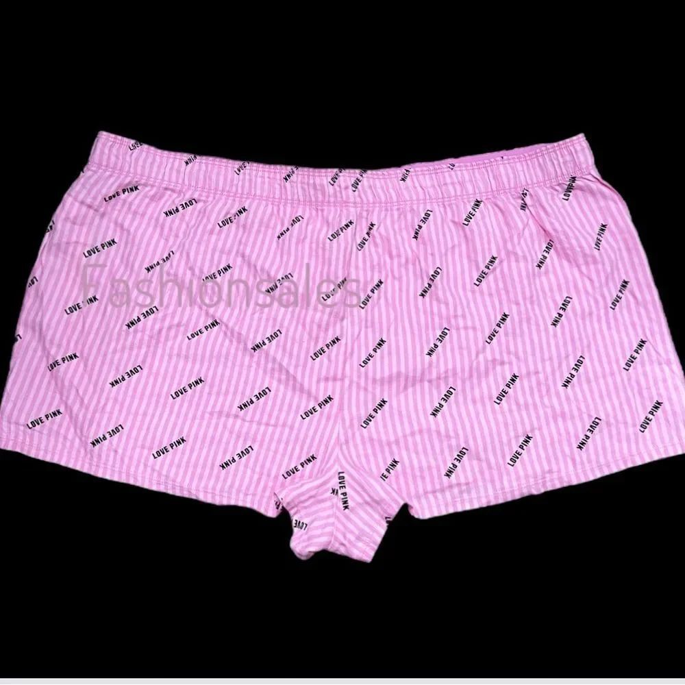 Victoria’s Secret Pink Flannel pajama shorts Love Pink Logo allover Pink XXL